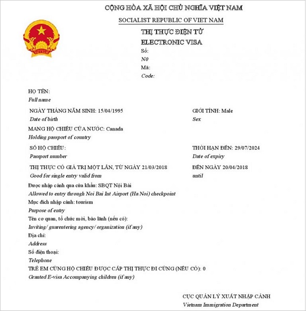 Vietnam e-visa hay thị thực điện tử Việt Nam